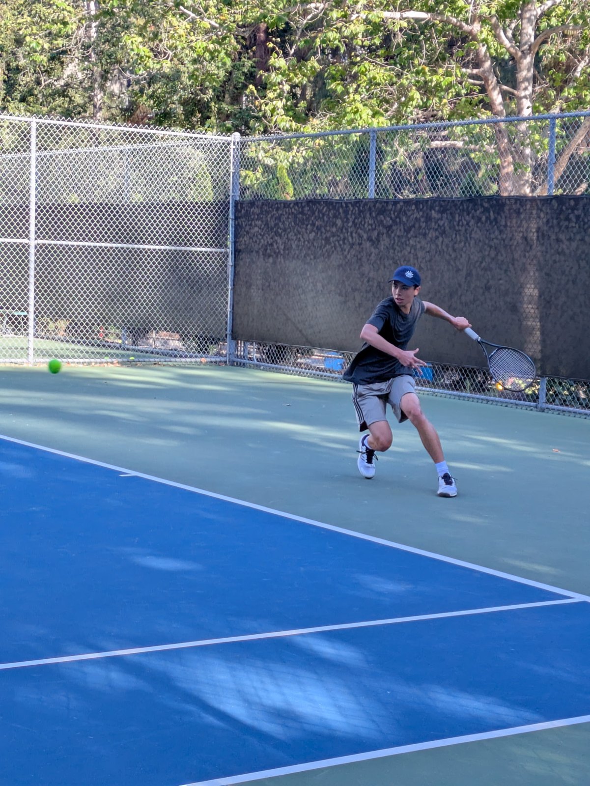 On the tennis court