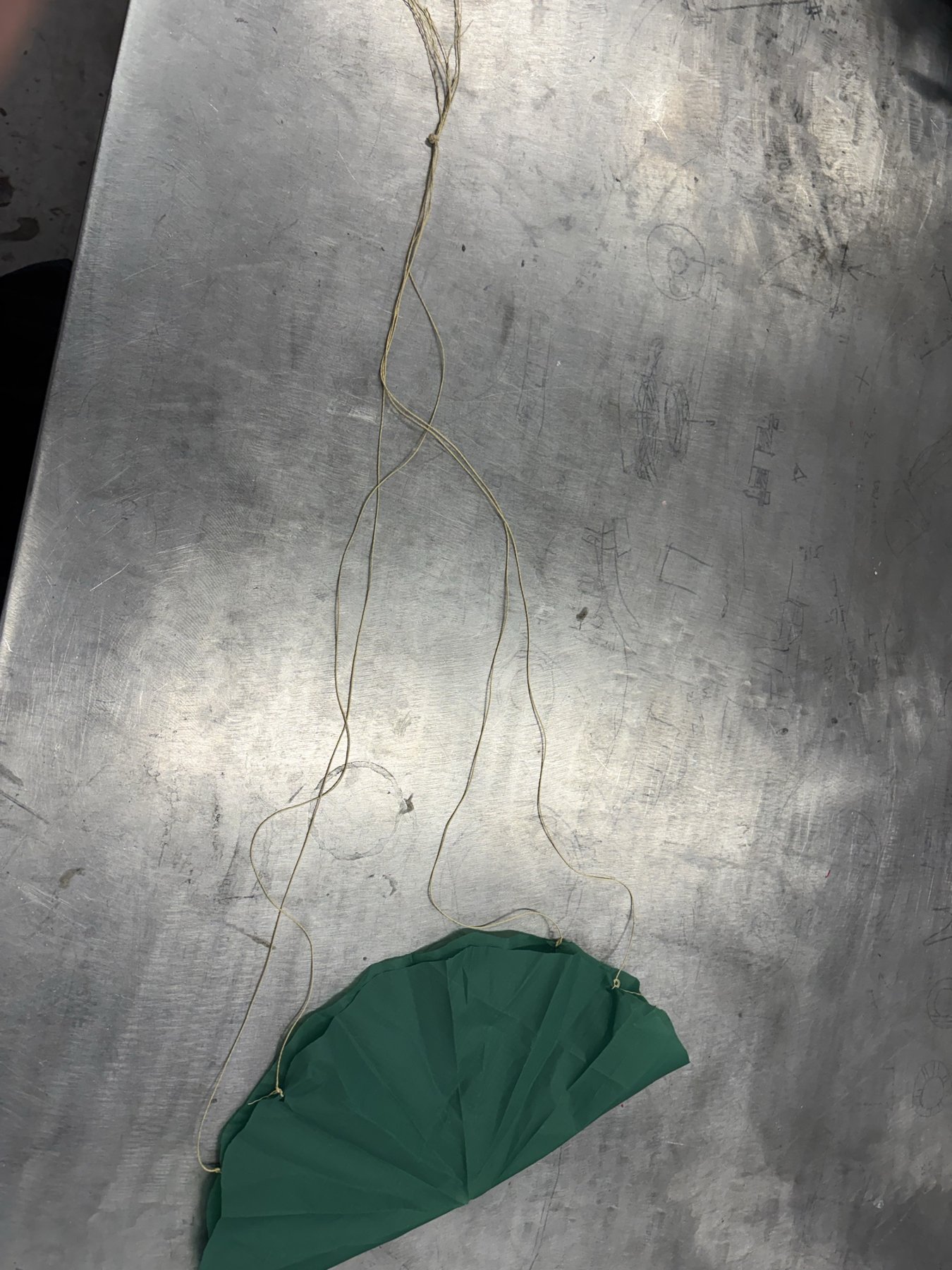 15 inch parachute on the bench